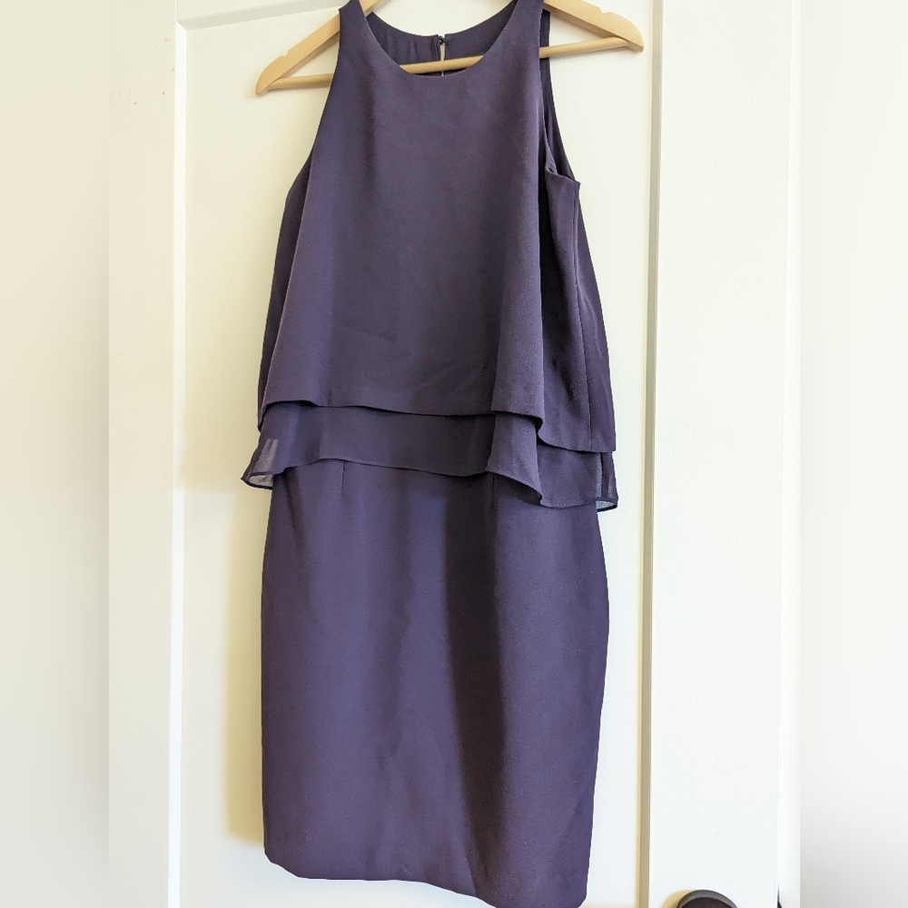 RW&Co Layered Dress in Deep Purple